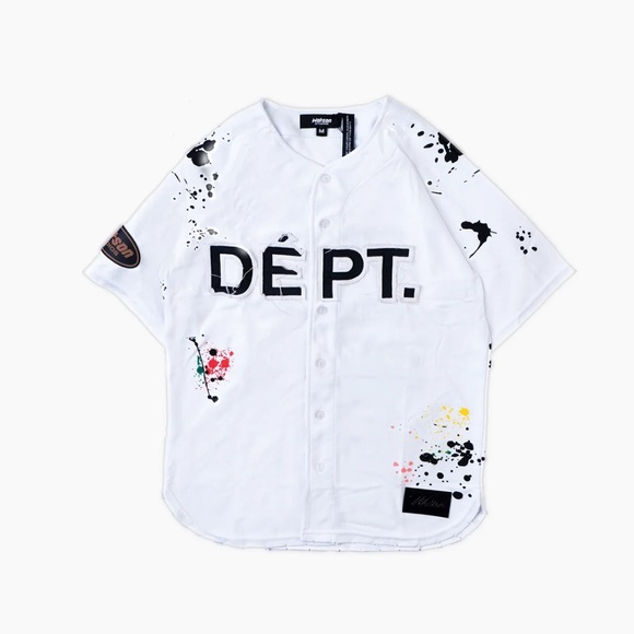 Watson Studios Dept De La Baseball White Baseball Jersey NWT Size XS - Picture 6 of 10